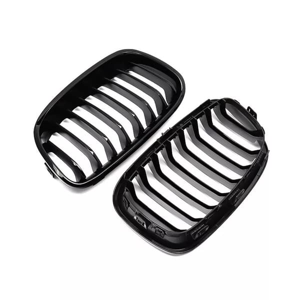 For BMW F20 F21 1 Series Gloss Black 8 Bar Front Kidney Grill Grille 2011-2014