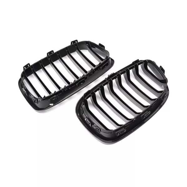 For BMW F20 F21 1 Series Gloss Black 8 Bar Front Kidney Grill Grille 2011-2014