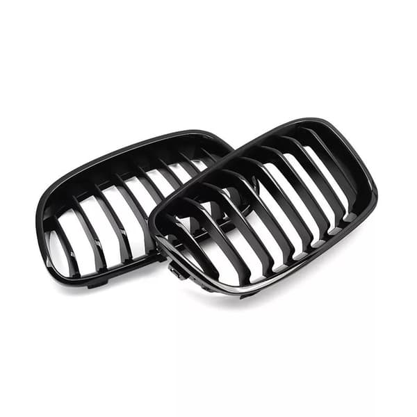For BMW F20 F21 1 Series Gloss Black 8 Bar Front Kidney Grill Grille 2011-2014