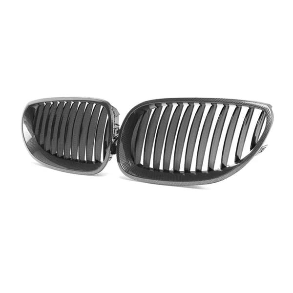 CARBON FIBER LOOK FRONT KIDNEY SPORT GRILLE GRILL FOR BMW E60 E61 5 SERIES 03-10