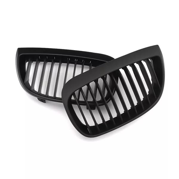 Pair Matte Black Kidney Sport Grille Grill for BMW E81 E87 1 Series 04-07