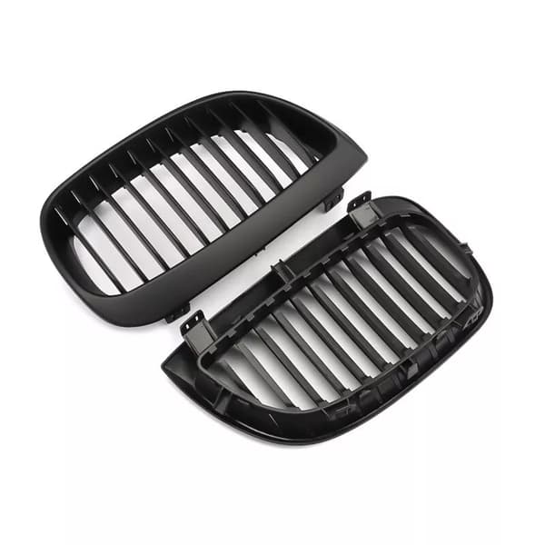 Pair Matte Black Kidney Sport Grille Grill for BMW E81 E87 1 Series 04-07
