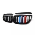 Miniatyrbilde 4 av 11: 2xFor BMW 3 Series E90 E91 4D 05-08 M-Color Kidney Grilles Gloss Black Dual Line