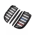 Miniatyrbilde 7 av 11: 2xFor BMW 3 Series E90 E91 4D 05-08 M-Color Kidney Grilles Gloss Black Dual Line