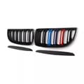 Miniatyrbilde 9 av 11: 2xFor BMW 3 Series E90 E91 4D 05-08 M-Color Kidney Grilles Gloss Black Dual Line