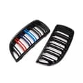 Miniatyrbilde 10 av 11: 2xFor BMW 3 Series E90 E91 4D 05-08 M-Color Kidney Grilles Gloss Black Dual Line