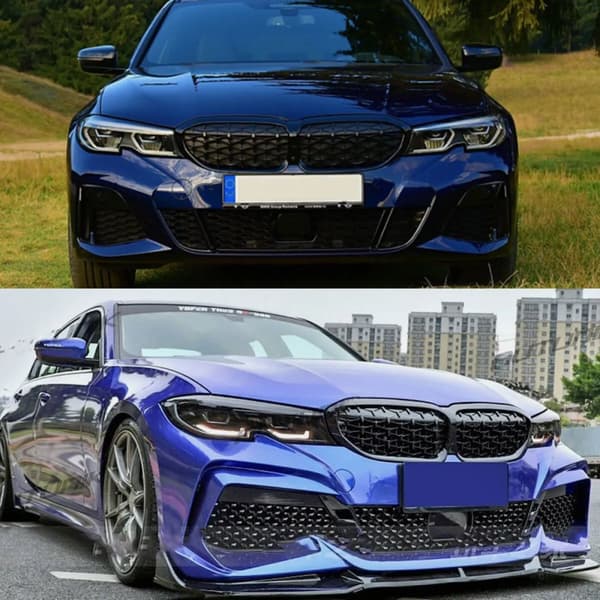 FOR BMW G20 G21 3 SERIES KIDNEY GRILL GRILLE BLACK DIAMOND STYLE SPORT 2018-2021