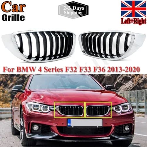 1PAIR FOR BMW F32 F33 F36 4 SERIES 2013-20 FRONT BUMPER KIDNEY GRILLES OE STYLE