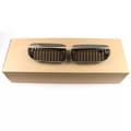 Miniatyrbilde 5 av 11: Pair Chrome Black Front Kidney Grill Grilles For BMW E90 E91 Saloon 2005-2008 4D