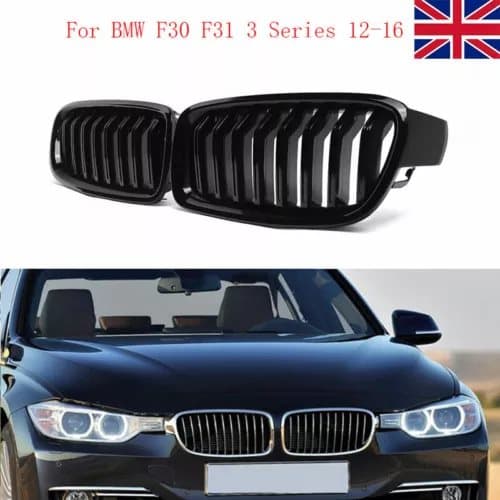Front Kidney Grille Grill For BMW 320i F30 F31 3 Series Saloon 12-16 Gloss Black