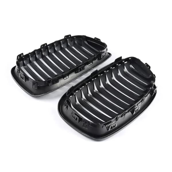 Carbon Fiber Look Front Kidney Grill Grille For BMW F20 F21 1 Series 2012-2014