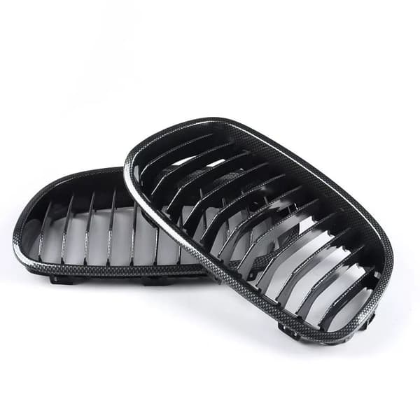 Carbon Fiber Look Front Kidney Grill Grille For BMW F20 F21 1 Series 2012-2014