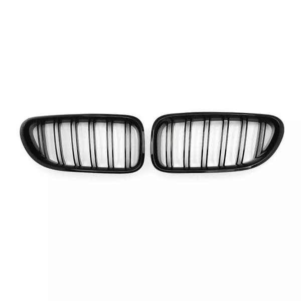 For BMW F06 F12 F13 6Series Coupe Convertible Gloss Black Kidney Grille Twin Bar