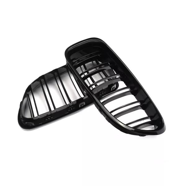 For BMW F06 F12 F13 6Series Coupe Convertible Gloss Black Kidney Grille Twin Bar