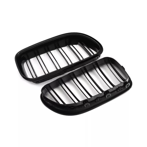For BMW F06 F12 F13 6Series Coupe Convertible Gloss Black Kidney Grille Twin Bar
