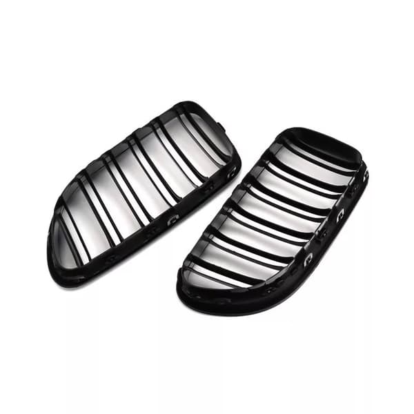 For BMW F06 F12 F13 6Series Coupe Convertible Gloss Black Kidney Grille Twin Bar
