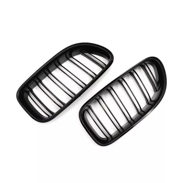 For BMW F06 F12 F13 6Series Coupe Convertible Gloss Black Kidney Grille Twin Bar