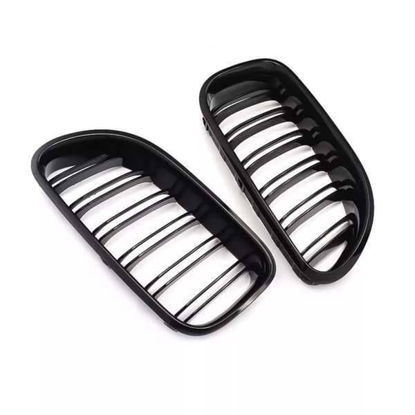 For BMW F06 F12 F13 6Series Coupe Convertible Gloss Black Kidney Grille Twin Bar
