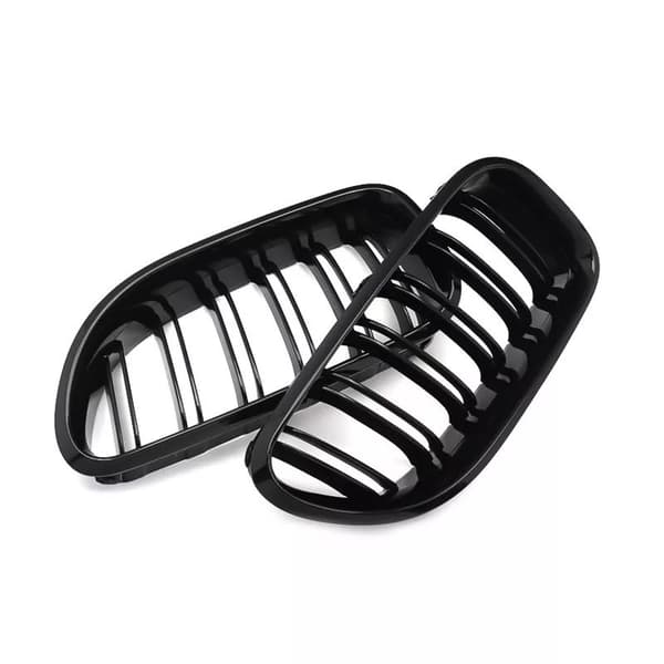 For BMW F06 F12 F13 6Series Coupe Convertible Gloss Black Kidney Grille Twin Bar