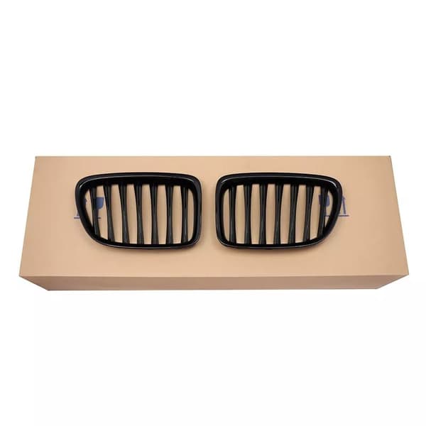 For BMW X1 E84 Pre-facelift 2010-2015 Glossy Black Hood Kidney Grille Cover Vent