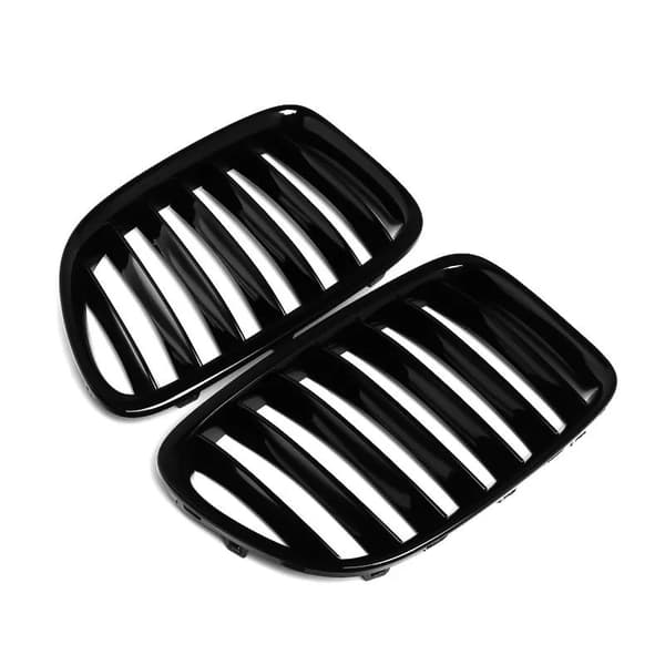 For BMW X1 E84 Pre-facelift 2010-2015 Glossy Black Hood Kidney Grille Cover Vent