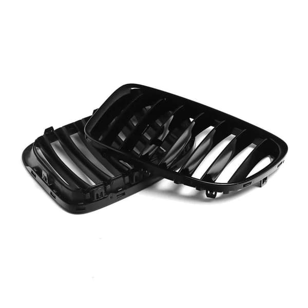 For BMW X1 E84 Pre-facelift 2010-2015 Glossy Black Hood Kidney Grille Cover Vent