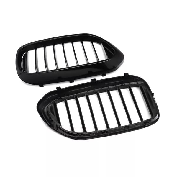 2x For BMW 5 Series G30 G31 G38 2017-2018 Glossy Black Kidney Grille Grill L&R