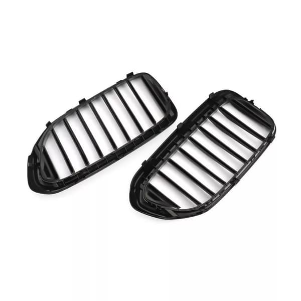 2x For BMW 5 Series G30 G31 G38 2017-2018 Glossy Black Kidney Grille Grill L&R