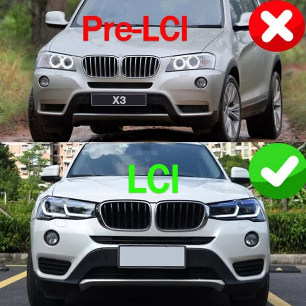 2x FOR BMW F25 X3 F26 X4 2014-2017 LCI FRONT KIDNEY GRILLE CHROME/SILVER GRILLS