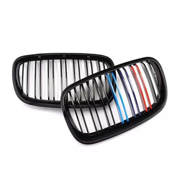 2x Front Kidney Grille Gloss Black MColor for BMW E70 E71 X5 X6 Series 2007-2013