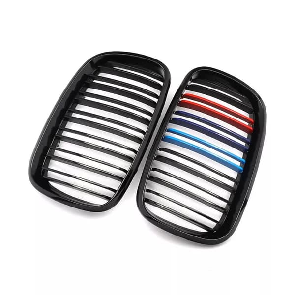 2x Front Kidney Grille Gloss Black MColor for BMW E70 E71 X5 X6 Series 2007-2013