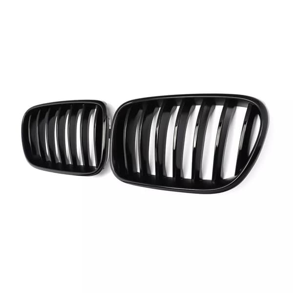 2x For BMW X3 F25 10-13 Pre-facelift Gloss Black Front Kidney Hood Grilles Grill