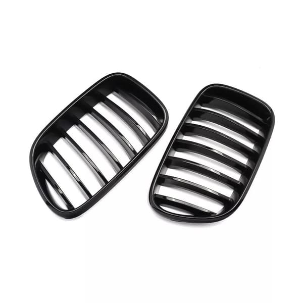 2x For BMW X3 F25 10-13 Pre-facelift Gloss Black Front Kidney Hood Grilles Grill