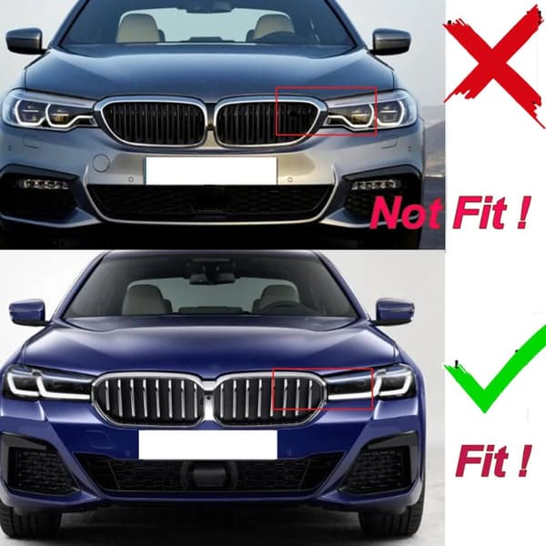 FOR BMW G30 G31 LCI 2021-2023 M PERFORMANCE LOOK GLOSS BLACK FRONT KIDNEY GRILLE