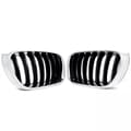 Miniatyrbillede 3 af 11: Chrome&Black Factory Style Front Kidney Grilles For BMW X3 F25 /X4 F26 2014-2017