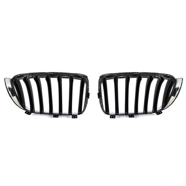 Chrome&Black Factory Style Front Kidney Grilles For BMW X3 F25 /X4 F26 2014-2017