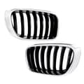 Miniatyrbillede 6 af 11: Chrome&Black Factory Style Front Kidney Grilles For BMW X3 F25 /X4 F26 2014-2017