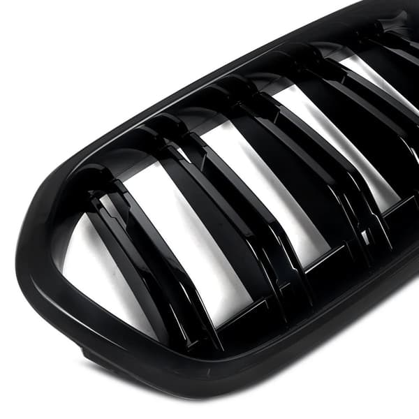 DOUBLE SLAT FRONT KIDNEY GRILLE GRILLS GLOSS BLACK FOR BMW X2 SERIES F39 2018+