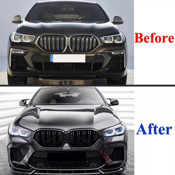 FOR BMW X6 G06 M-PERFORMANCE FRONT KIDNEY HOOD GRILL GRILLE DUAL SLAT FOR 20-23