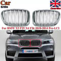 Miniatyrbilde 1 av 11: 1PAIR FOR BMW F25 X3 F26 X4 2010-2014 FRONT KIDNEY GRILLE GRILLS CHROME & SILVER