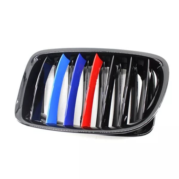 Pair Gloss Black M-Color Kidney Sport Grille Grill for BMW E84 X1 SUV 10-15 LCI
