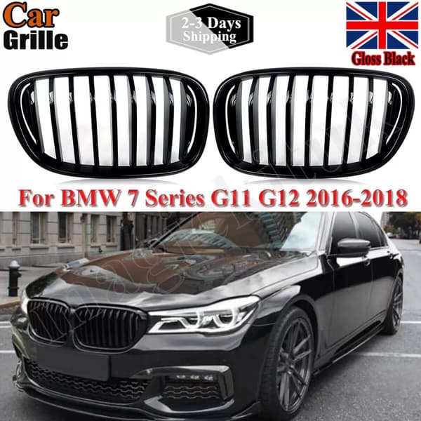 FOR BMW 7 SERIES M G11 G12 15-2018 PRE LCI PERFORMANCE GLOSS BLACK KIDNEY GRILLS