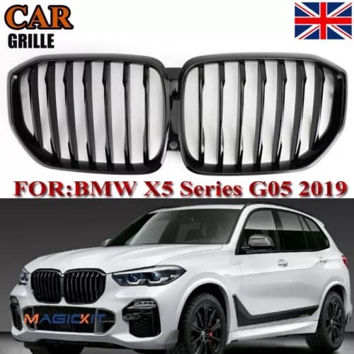 FOR BMW X5 G05 M PERFORMANCE STYLE GLOSS BLACK FRONT KIDNEY GRILL GRILLE 2018+