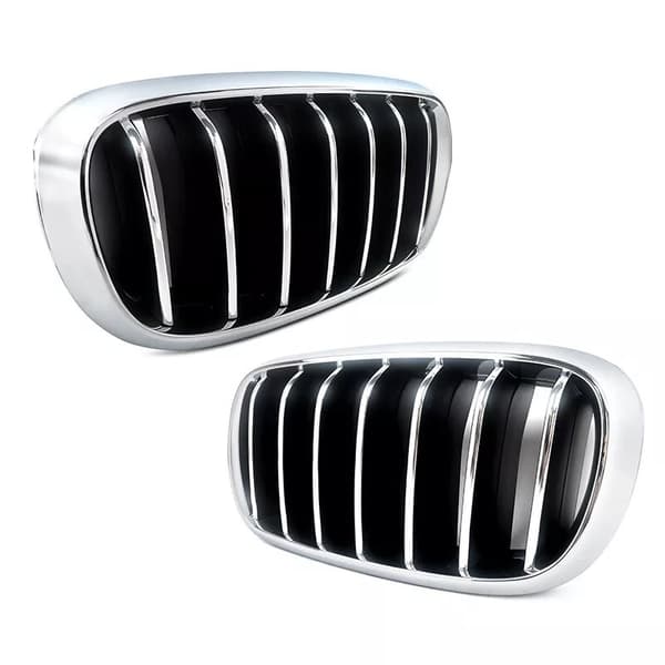 FOR BMW X5 F15 X6 F16 2013-2018 OE STYLE FRONT KIDNEY GRILLES CHROME LEFT+RIGHT
