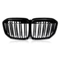 Miniatyrbilde 9 av 11: FOR BMW X7 G07 M PERFORMANCE DOUBLE SLAT FRONT KIDNEY GRILLE GLOSSY BLACK 2019+