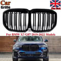 Miniatyrbilde 2 av 11: FOR BMW X7 G07 M PERFORMANCE DOUBLE SLAT FRONT KIDNEY GRILLE GLOSSY BLACK 2019+