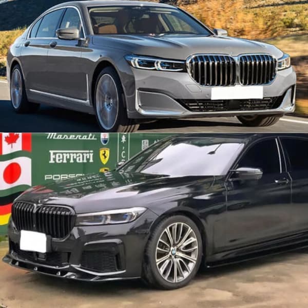 FOR BMW 7 SERIES G11 G12 LCI SINGLE SLAT FRONT KIDNEY GRILLE GLOSS BLACK 2019+