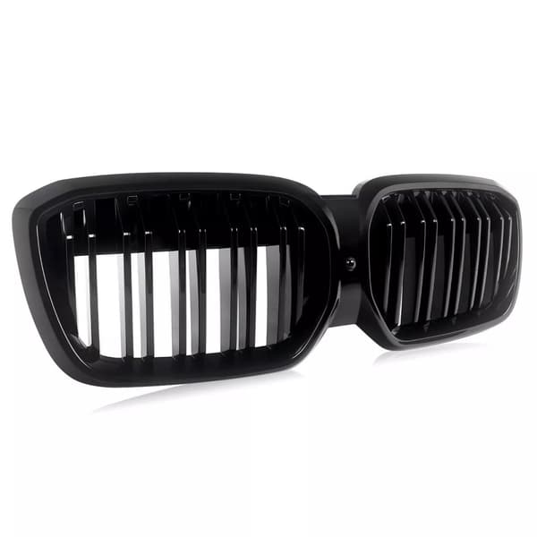 Gloss Black Front Bumper Kidney Grille Mesh Dual Slats For BMW IX3 G08I 22+ LCI