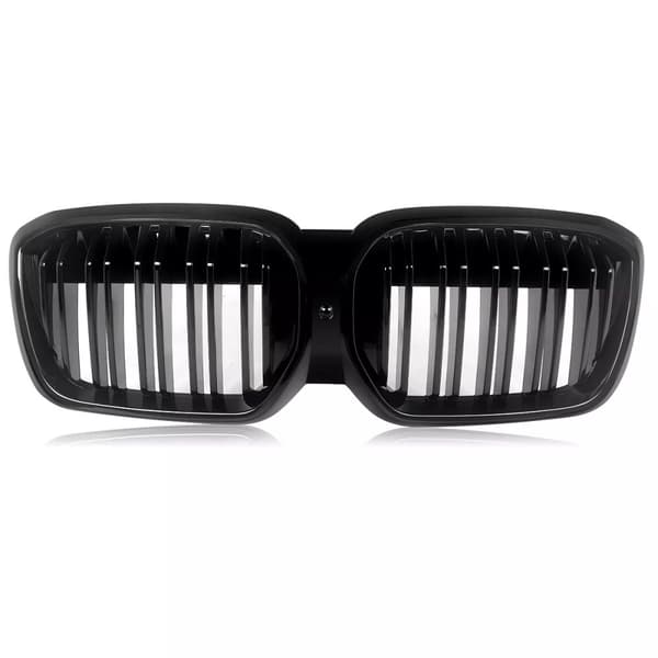 Gloss Black Front Bumper Kidney Grille Mesh Dual Slats For BMW IX3 G08I 22+ LCI