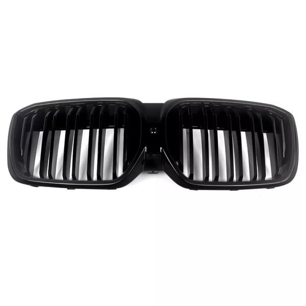 Gloss Black Front Bumper Kidney Grille Mesh Dual Slats For BMW IX3 G08I 22+ LCI